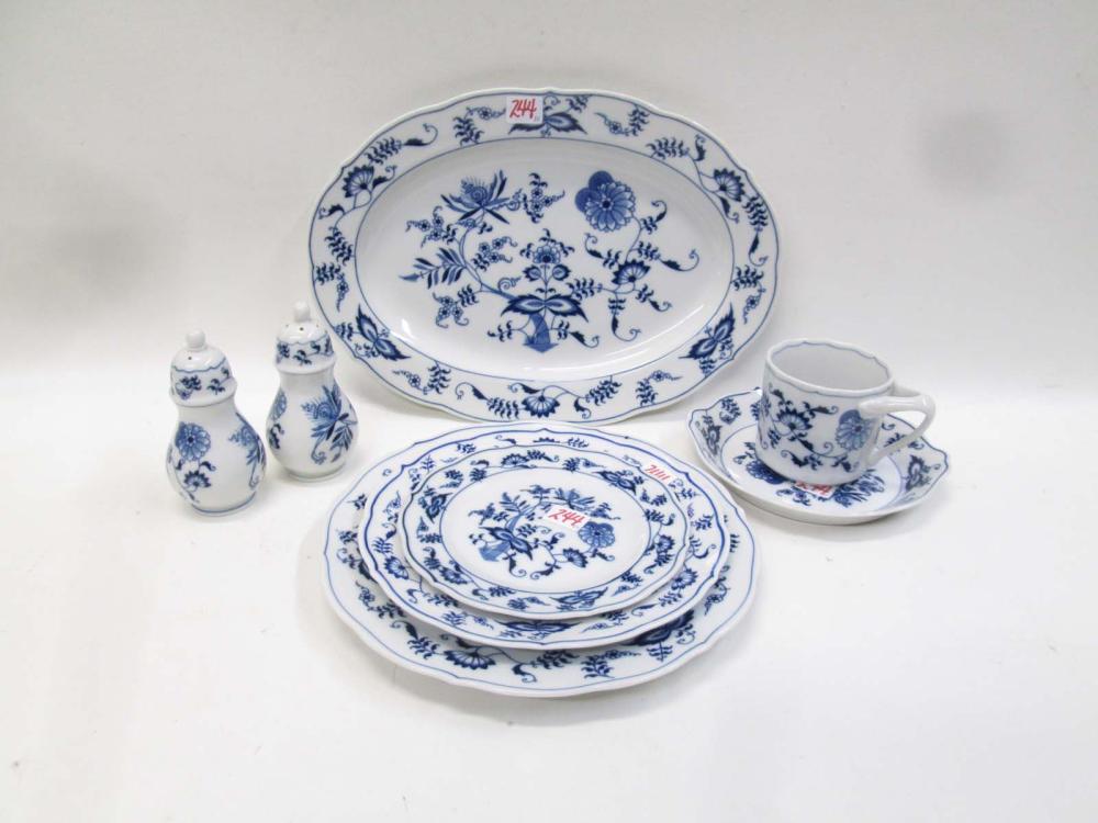 EIGHTY-FIVE PIECE BLUE DANUBE CHINA