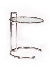 EILEEN GRAY CHROME AND GLASS S