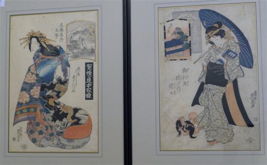 Eisen two woodblock prints