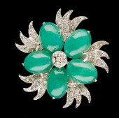 Eisenberg Ice Brooch w/ Rhodiu