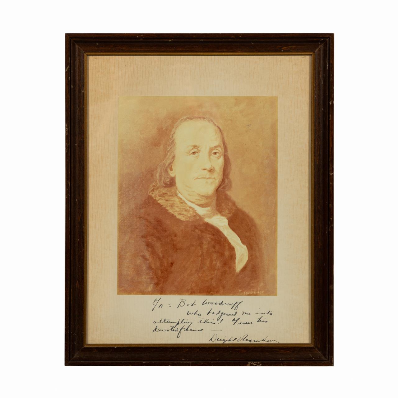 EISENHOWER PRINT OF BEN FRANKLIN