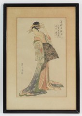 EISHI HOSODA GEISHA GIRL WOODB