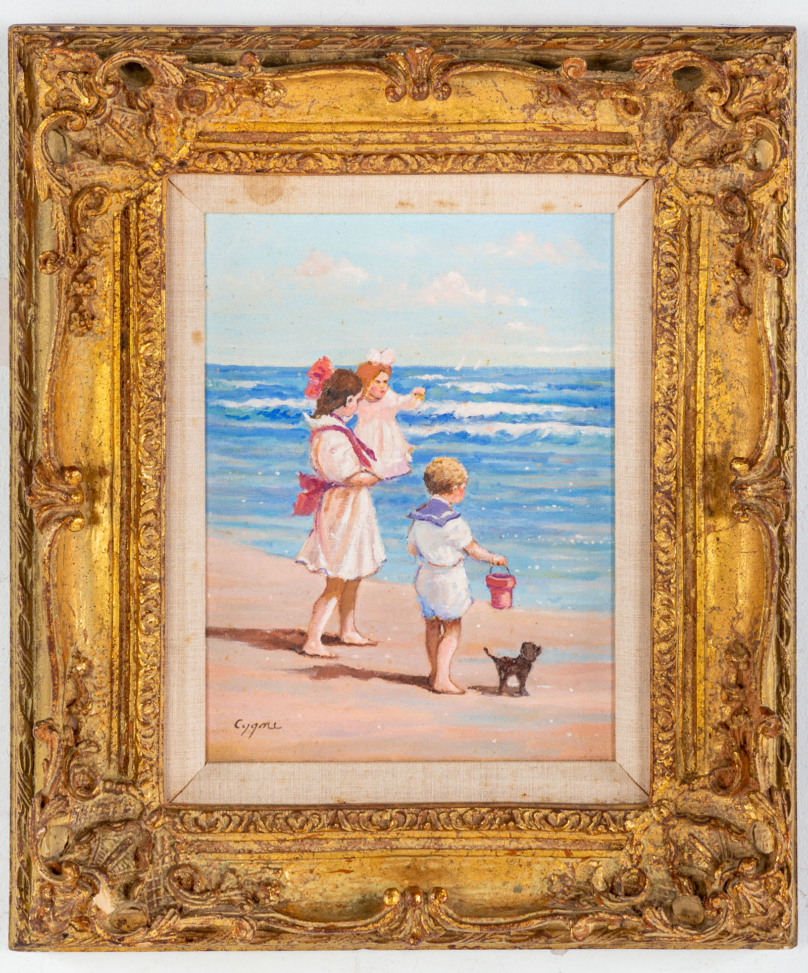 E.J. CYGNE. "A LA MER," OIL Oil