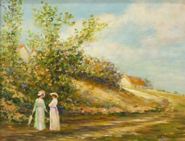 E.J. CYGNE (B.1929) OIL PAINTING