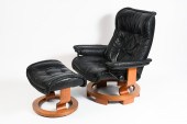 EKORNES LEATHER RECLINER & OTT