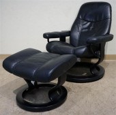 EKORNES STRESSLESS BLACK LEATH