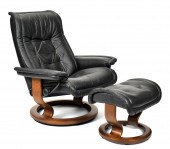 EKORNES STRESSLESS BLACK LEATH