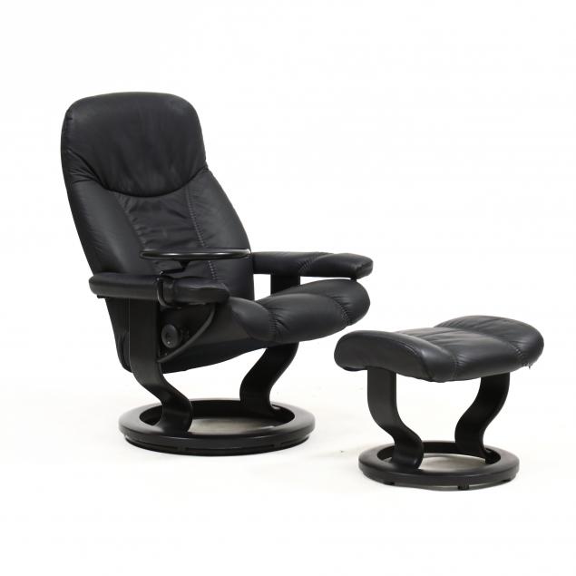 EKORNESS, STRESSLESS LEATHER LOUNGE