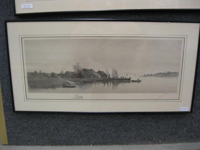 E.L. Field Etching of Fisherman &