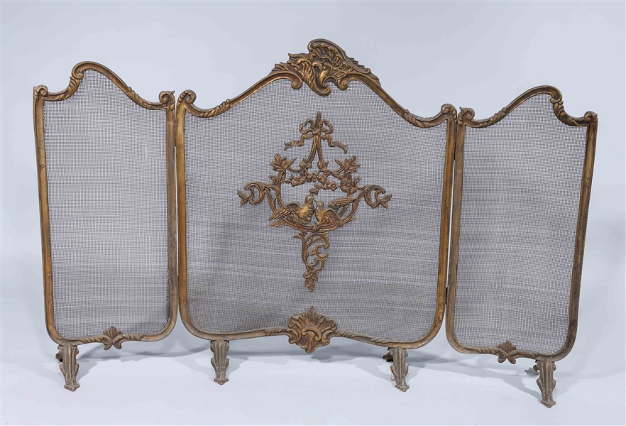 Elaborate brass and metal mesh