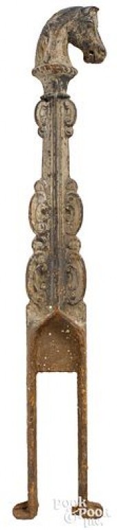 ELABORATE CAST IRON HORSE HEAD