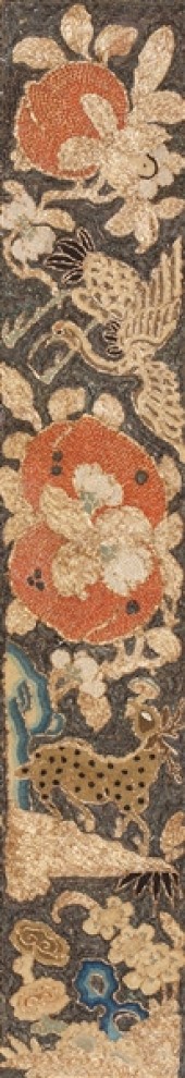 Elaborate Chinese silk and gil