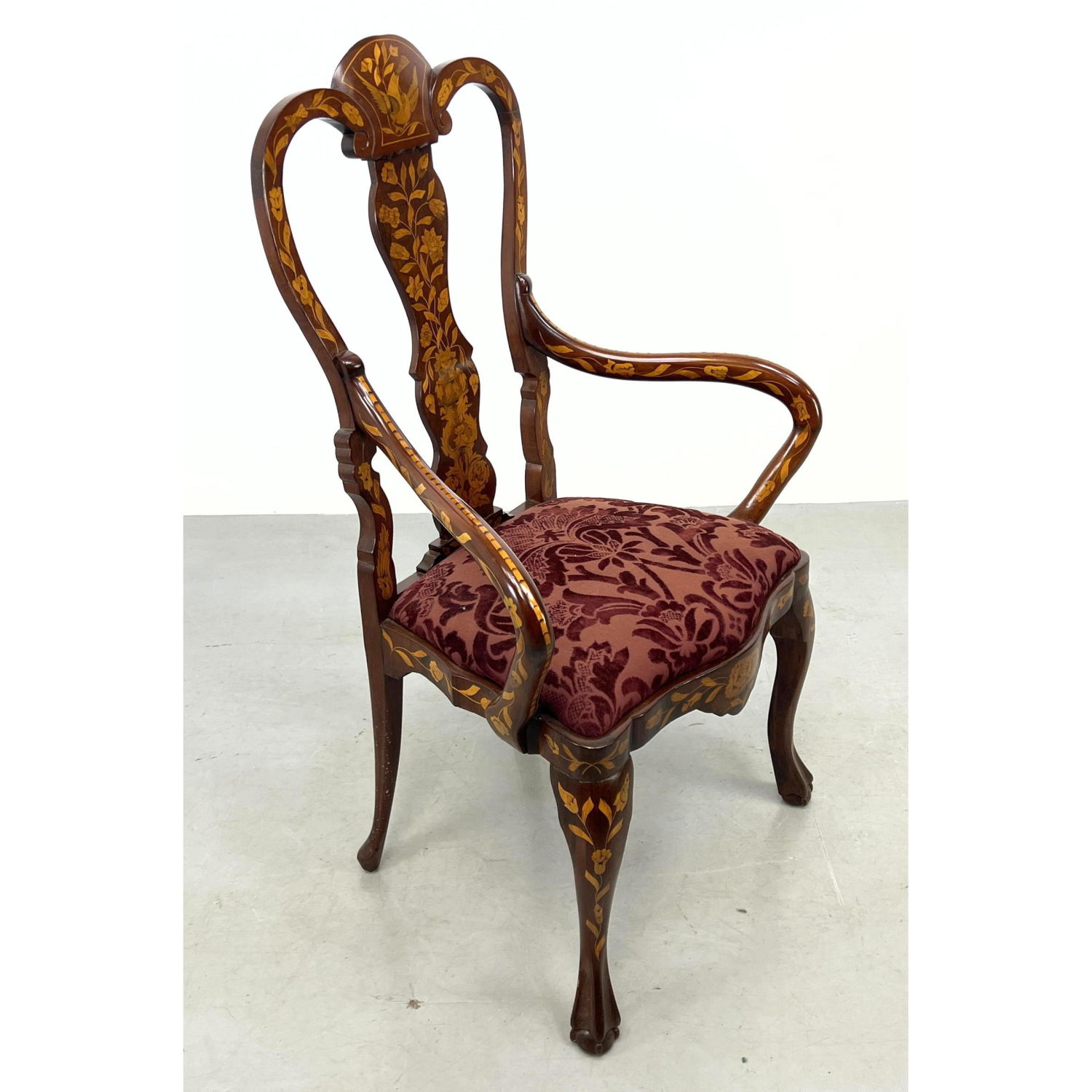 Elaborate Dutch Marquetry Arm