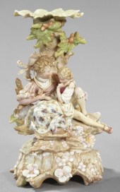 Elaborate German Porcelain Lam