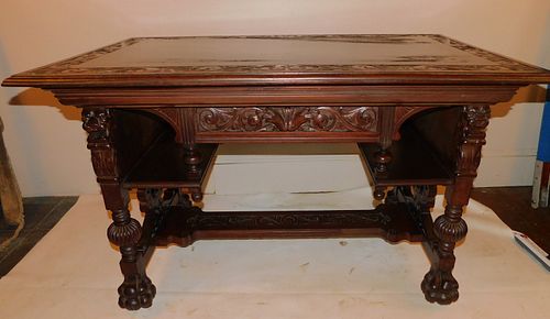 ELABORATE LIBRARY DESK ATTR.