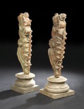 Elaborate Pair of Indian Carve