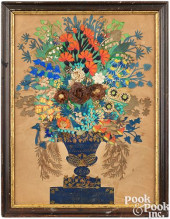 ELABORATE PAPER CUTOUT VASE OF