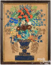 ELABORATE PAPER CUTOUT VASE OF