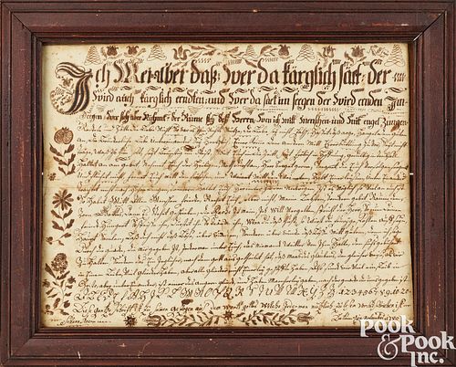 ELABORATE PENNSYLVANIA INK ON PAPER