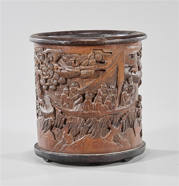 Elaborately carved Chinese bamboo