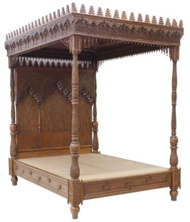 ELABORATELY CARVED MOROCCAN CEDAR