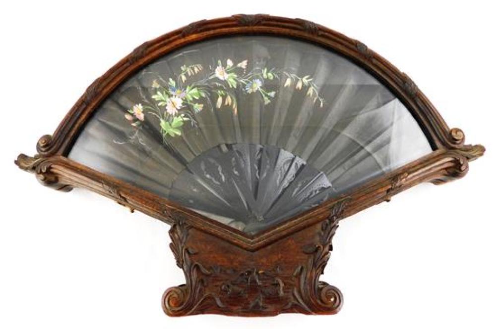 ELABORATELY CARVED WOOD FAN CASE