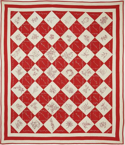 ELABORATELY EMBROIDERED RED AND