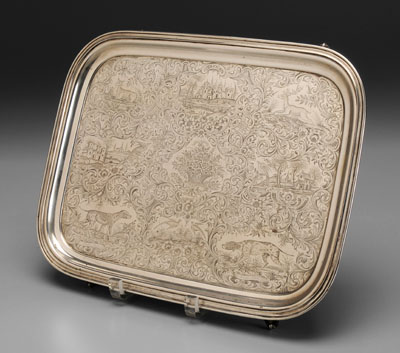 Elaborately Engraved Coin Silver