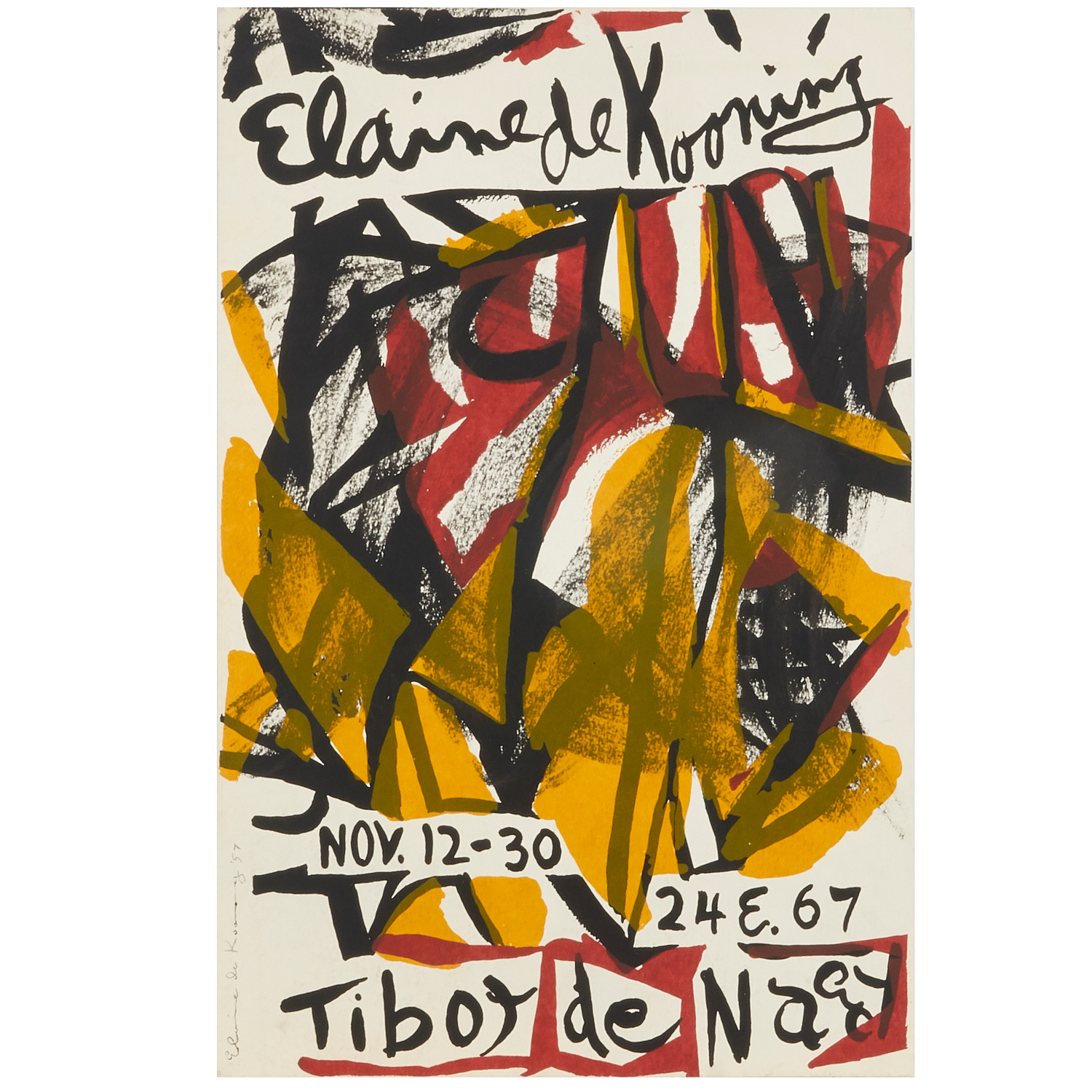 ELAINE DE KOONING, SIGNED