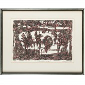ELDZIER CORTOR, AQUATINT ETCHI