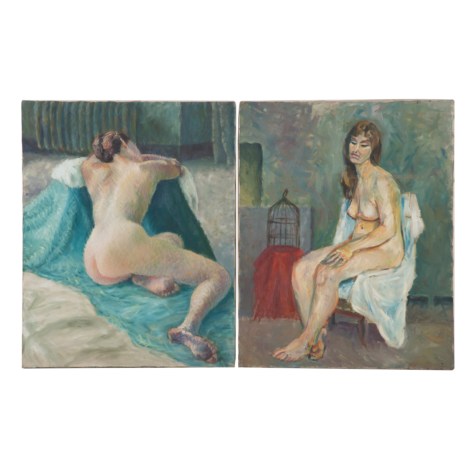 ELEANOR MCMILLAN. PAIR OF NUDE