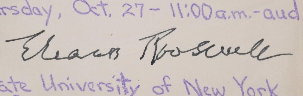 ELEANOR ROOSEVELT SIGNED
