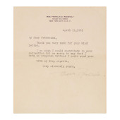 ELEANOR ROOSEVELT, TYPED LETTE