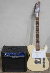 ELECTRIC GUITAR AND CRATE PORT