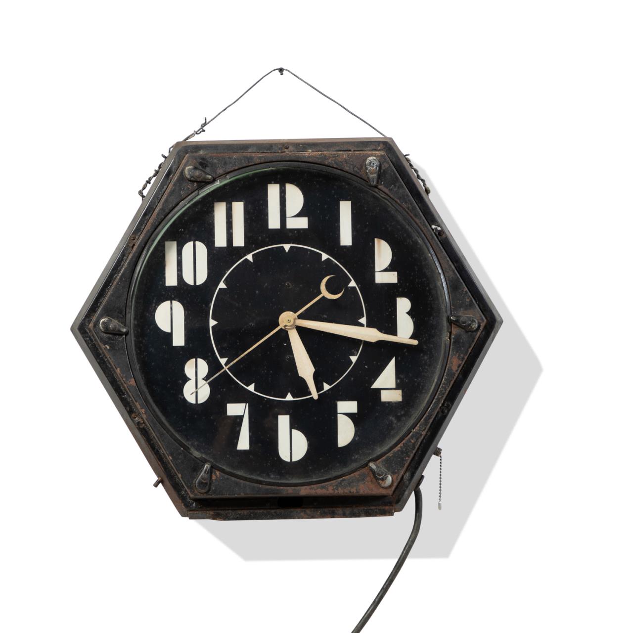 ELECTRIC NEON CLOCK CO. ART DECO