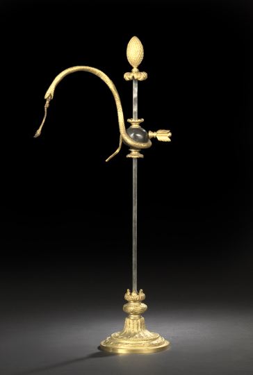 Elegant French Gilt-Bronze, Steel