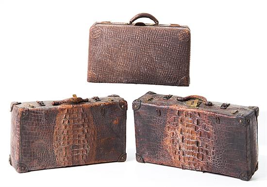 Elephant and alligator suitcases