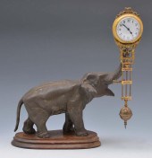 ELEPHANT FIGURAL SWINGER CLOCK