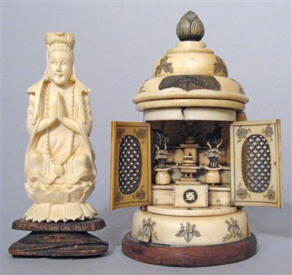 Elephant Ivory shrine and buddha