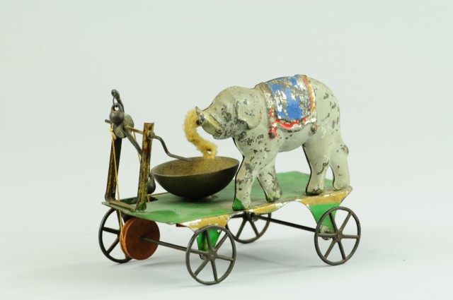 ELEPHANT ON PLATFORM BELL TOY