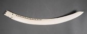 ELEPHANT TUSK CARVED IVORY SWO