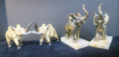 ELEPHANTS; PAIR OF LEFTON CERA