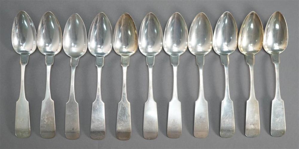 ELEVEN AMERICAN SILVER 'FIDDLE'