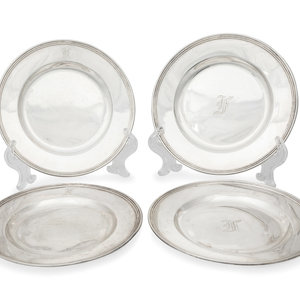Eleven American Silver Small Plates