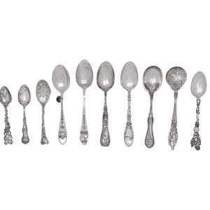 Eleven American Silver Souvenir