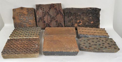 ELEVEN ANTIQUE FRENCH WALLPAPER