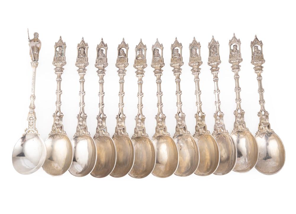 ELEVEN ANTIQUE SILVERPLATE