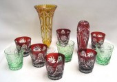 ELEVEN ASSORTED BOHEMIAN CUT G