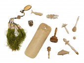 ELEVEN ASSORTED BONE AND IVORY