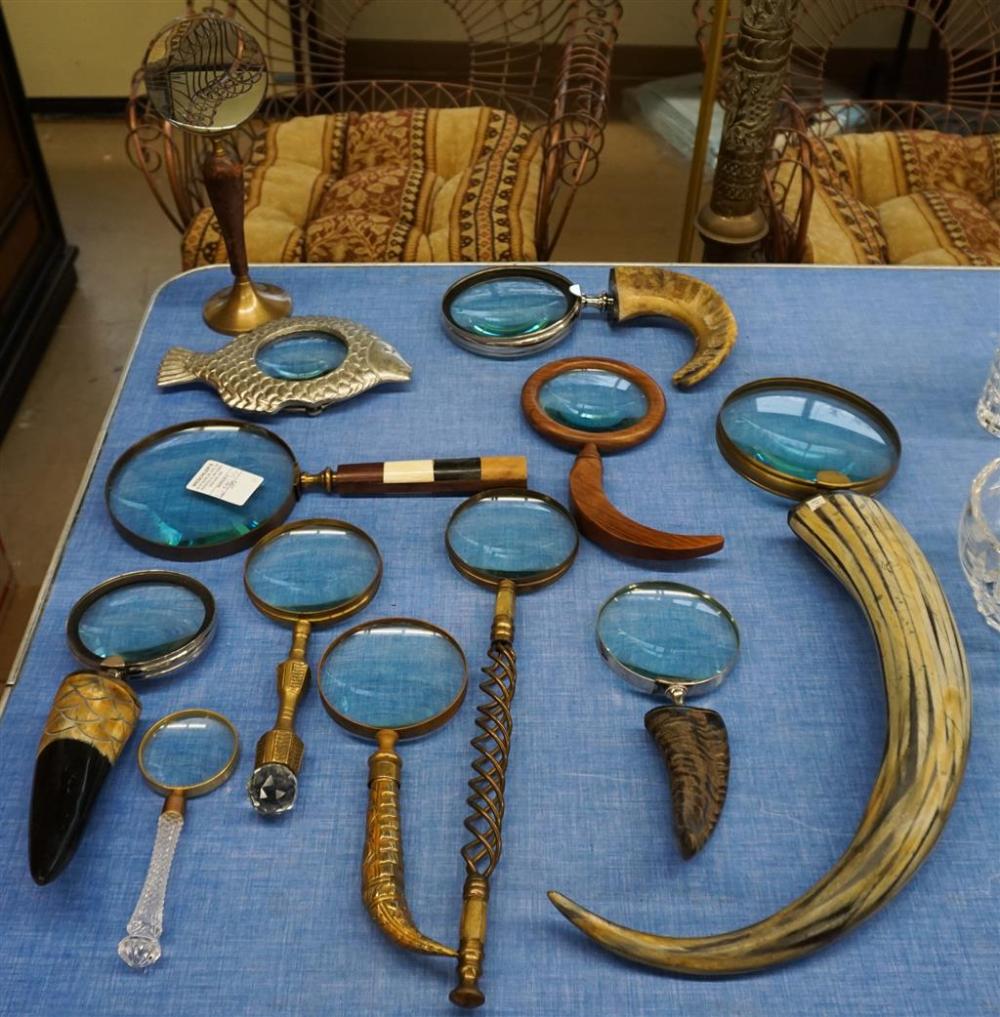ELEVEN ASSORTED MAGNIFYING